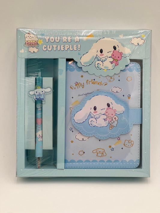Cinnamoroll note pad and pen
